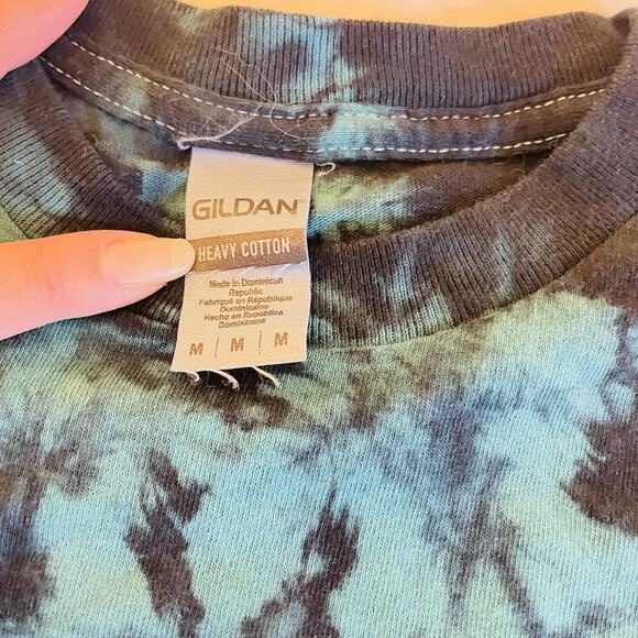 Gildan The Emo Night Tour Have A Sad Night Tie Dye Teal Black T-Shirt Unisex M - Picture 2 of 4